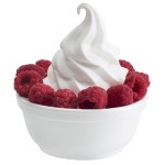 Frozen Yogurt with Raspberries